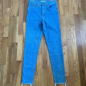 Levi's Mile High Super Skinny Jeans Women's 29x30 Light Blue Stretch Denim